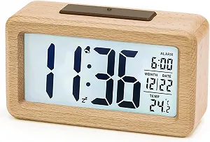 Цифровий Будильник aboveClock, Дерев'яний з Сенсорними Модулями - Фото 1