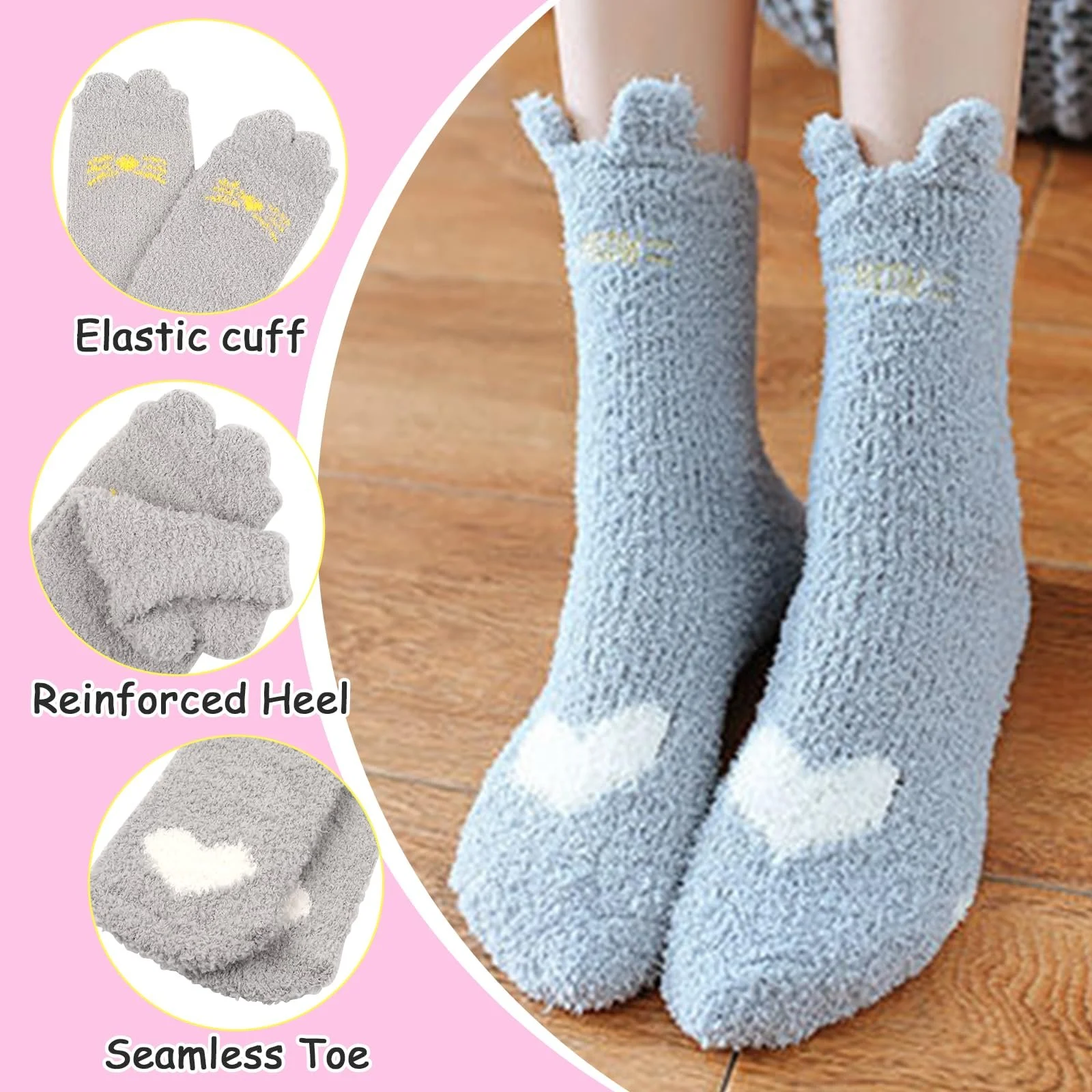 Носки Женские Теплые зимние носки для дома, многоцветные, 5 пар, фото №3 Носки Женские Теплые зимние носки для дома, многоцветные, 5 пар, фото №3