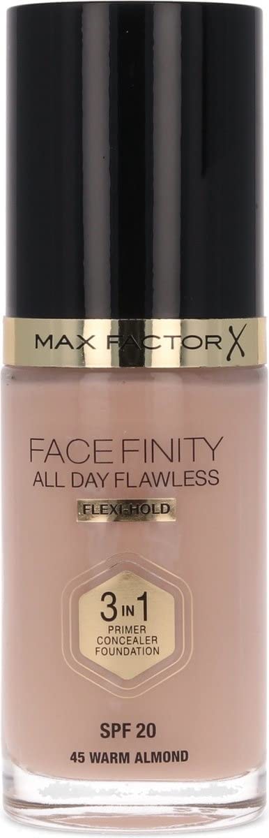 Жидкая основа Max Factor Facefinity All Day Flawless 3-в-1 - 045 Almond, фото №3 Жидкая основа Max Factor Facefinity All Day Flawless 3-в-1 - 045 Almond, фото №3