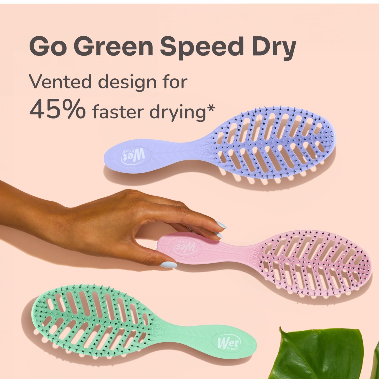 Щітка WetBrush Go Green Speed Dry Detangler з щетинками HeatFlex, рожева, фото №10