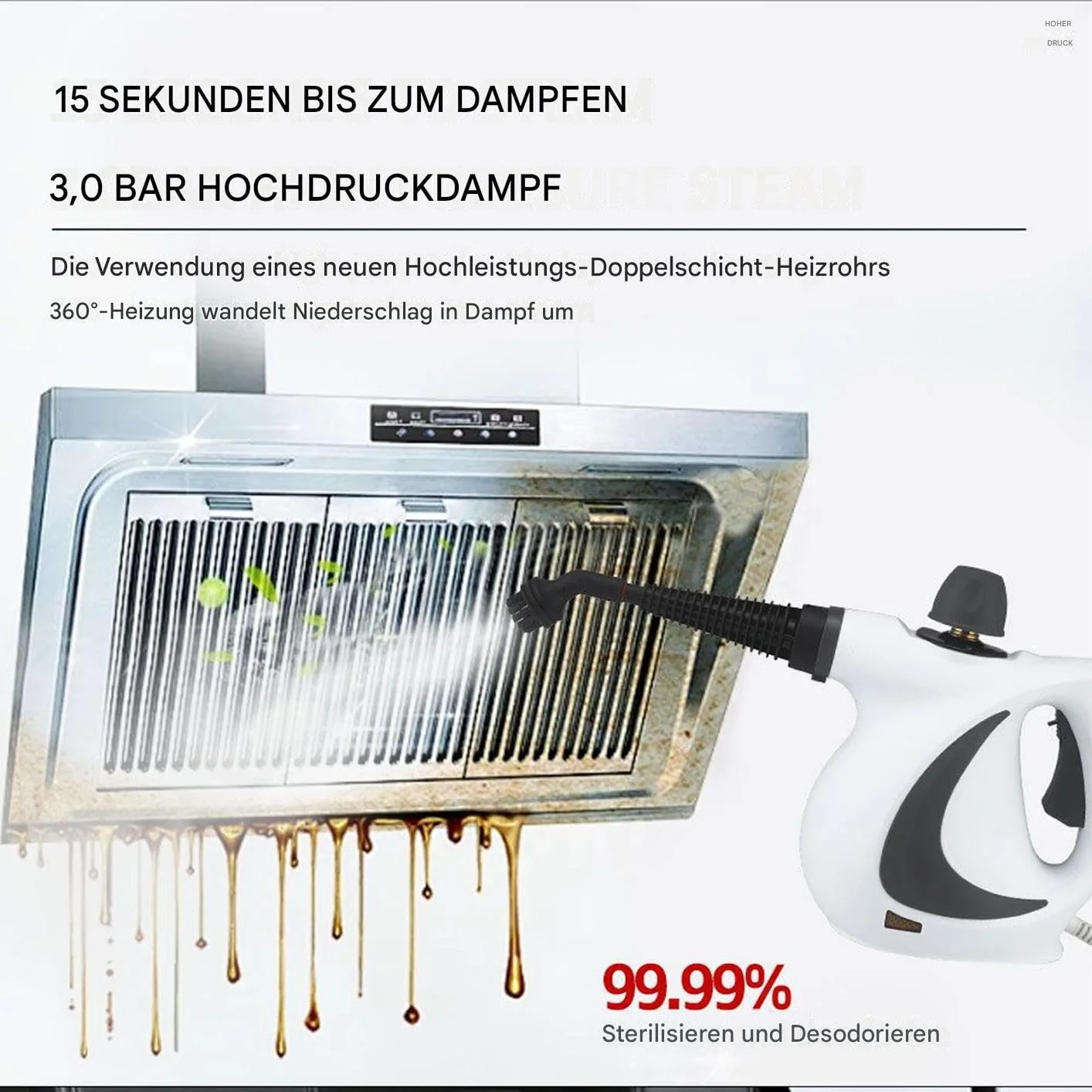 Парова швабра Handy 1050 W 12 аксесуарів, фото №4 Парова швабра Handy 1050 W 12 аксесуарів, фото №4