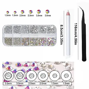 Стразы для ногтей Кристалл Прозрачный, 1440 шт, 6 размеров synthetic.ua - Фото 1