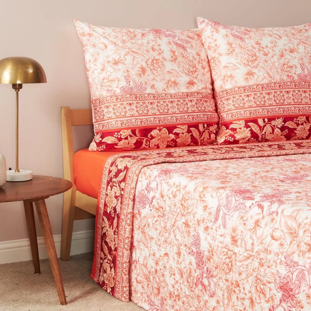 Покрывало Bassetti CAPODIMONTE 9328507 Хлопок 220 x 255 см Коралловый R1, фото №3
