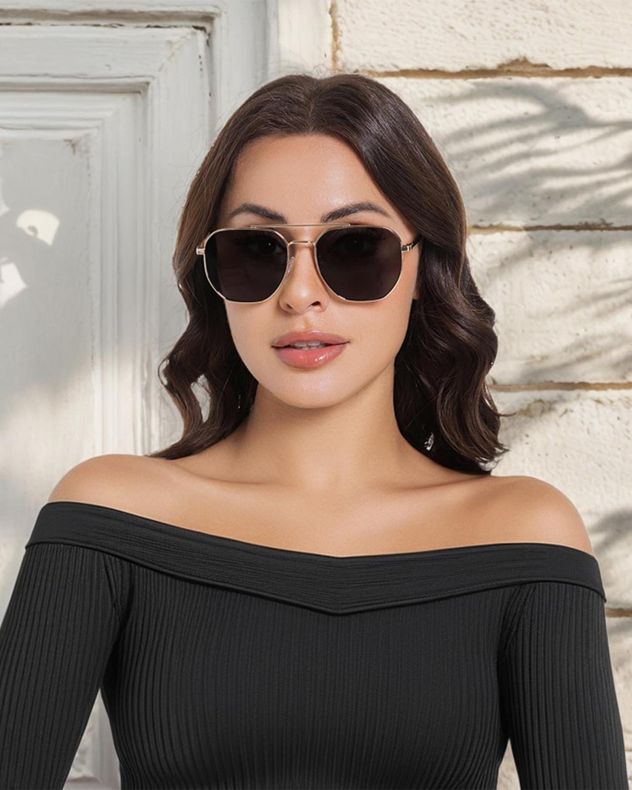 Солнцезащитные очки Авиаторы Квадратные JOOX Большие для Мужчин и Женщин, UV400, фото №7