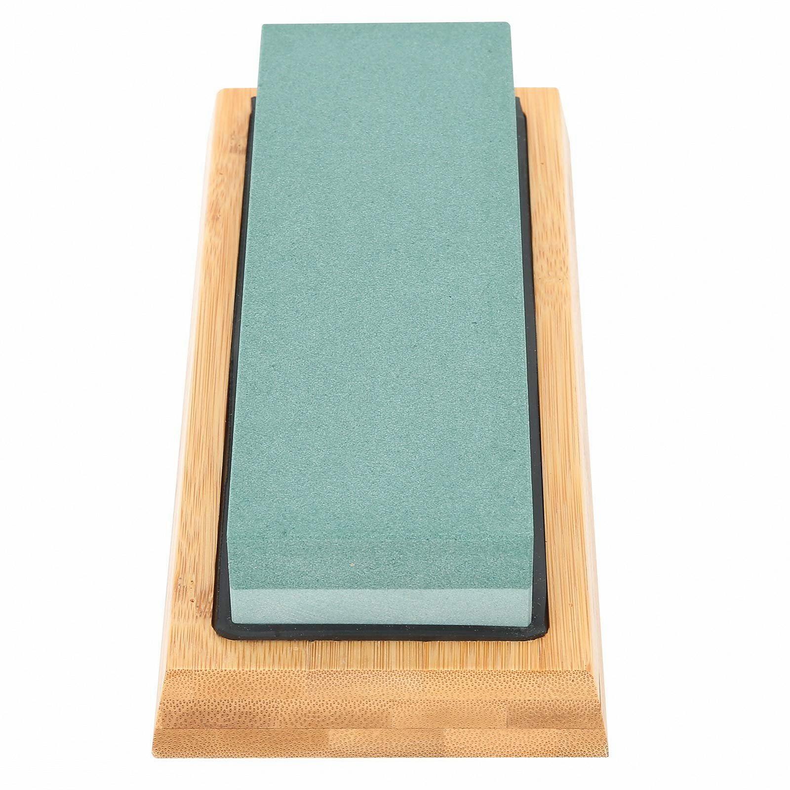 Точильный камень двухсторонний 400/1000 Grit из белого корунда с нескользящим основанием, фото №6