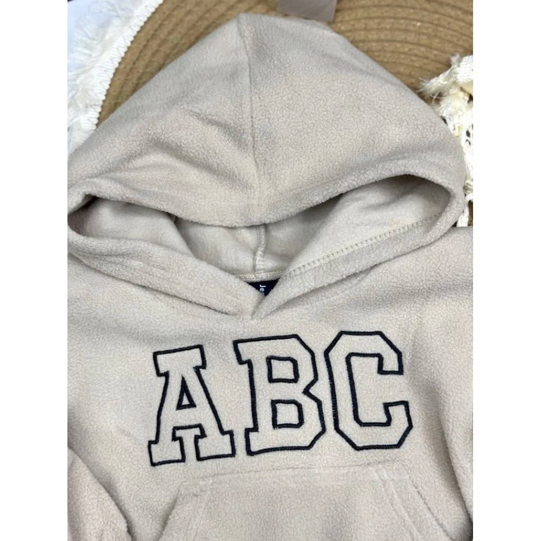Теплий дитячий костюм з флісу "ABC" від 80 см до 140 см з капюшоном, фото №6