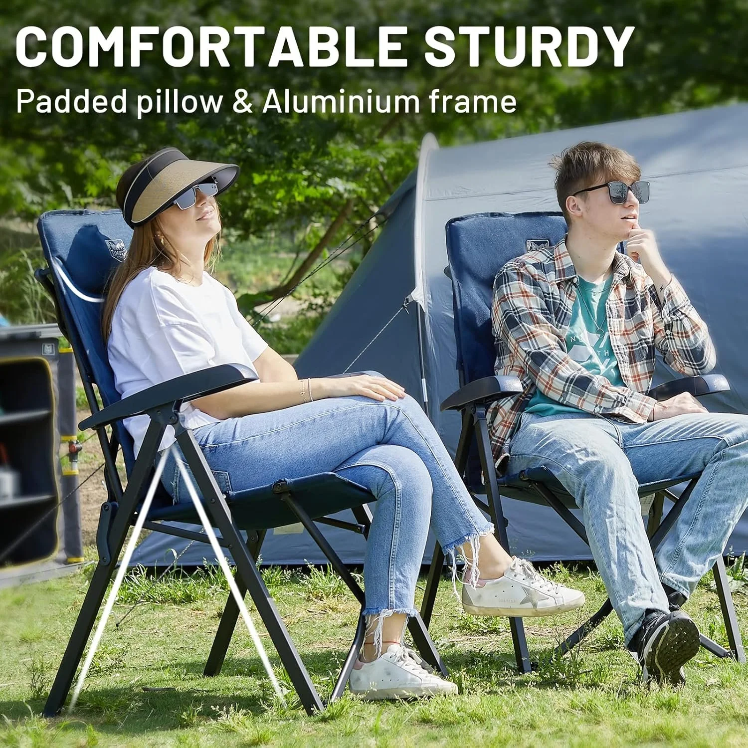 Розкладне крісло для кемпінгу Timber Ridge X-Large / до 150 кг / Blue, фото №3