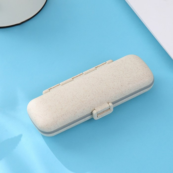 Таблетка ECO Pillbox на 7 відділеннях бежева, фото №1