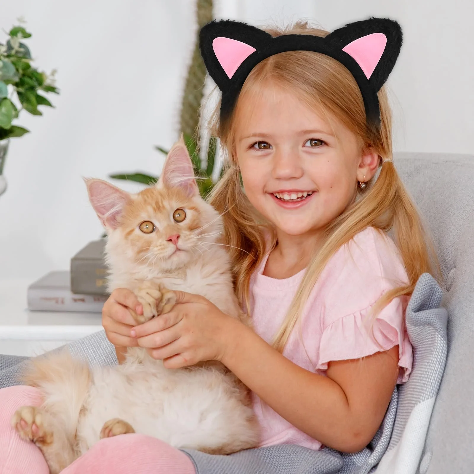 Набір обручів на голову з котячими вушками (2 шт.), фото №4 Набір обручів на голову з котячими вушками (2 шт.), фото №4