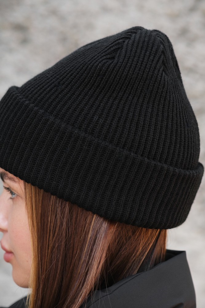 Подовжена трикотажна шапка біні докер Without dominic black, фото №8 Подовжена трикотажна шапка біні докер Without dominic black, фото №8