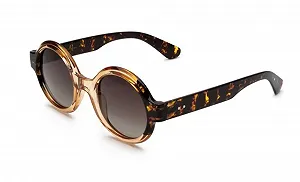 Круглые очки Vestopazzo с пятнистой оправой и коричневыми линзами. Унисекс - Фото 1