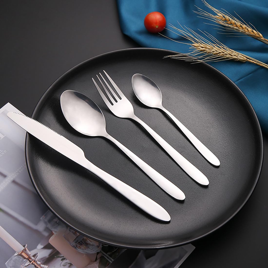 Столові прибори DDKY Stainless Steel Набір для кемпінгу Нержавіюча сталь Портативний для подорожей Кемпінг Пікнік Школа Кетеринг Набір з 2-х, фото №6