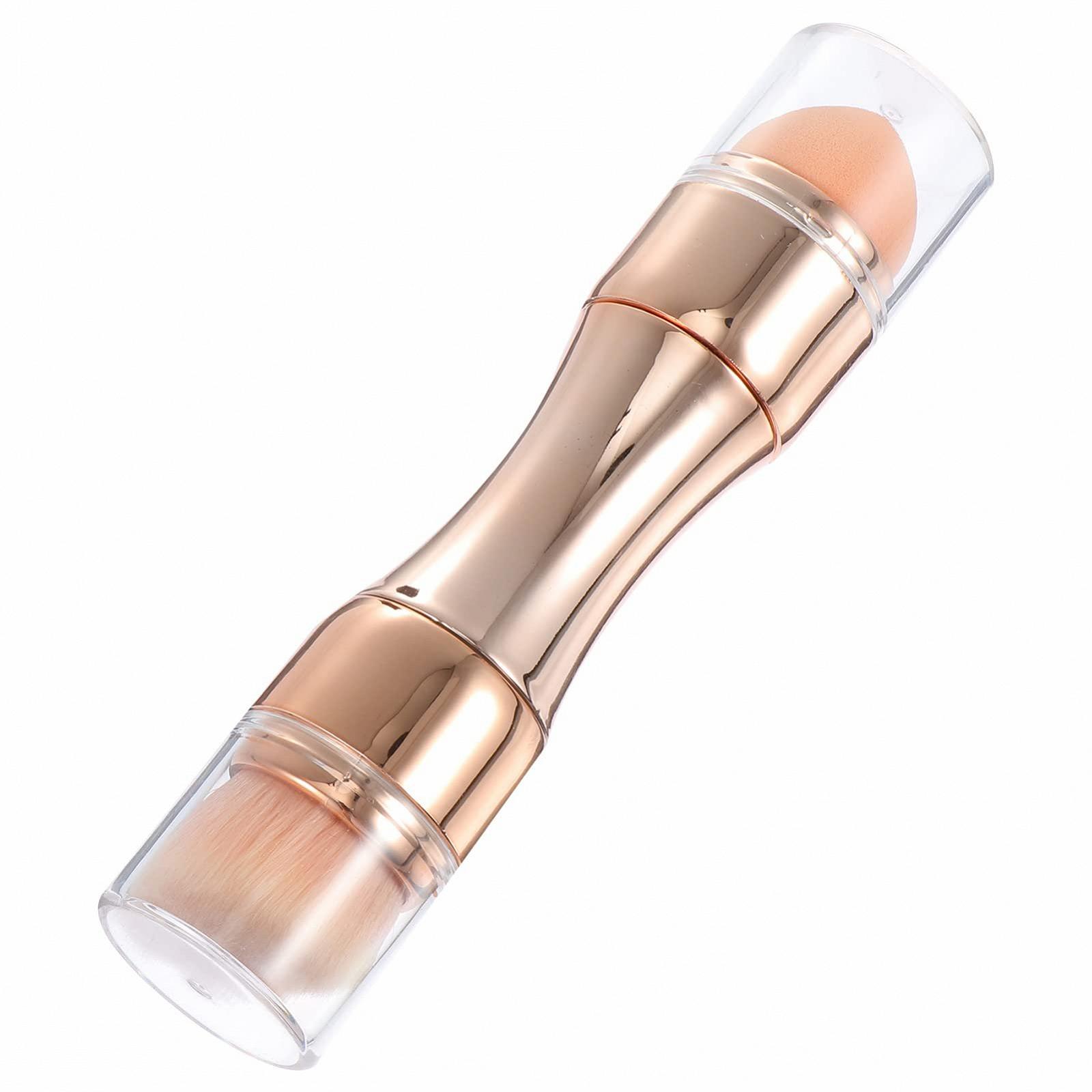 Кисть для макіяжу Beaupretty 4-в-1 Багатофункціональна Подвійна Головка Для основи Рум'ян Бронзера для крему із синтетичного волокна, фото №1