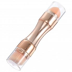 Кисть для макіяжу Beaupretty 4-в-1 Багатофункціональна Подвійна Головка Для основи Рум'ян Бронзера для крему із синтетичного волокна - Фото 1