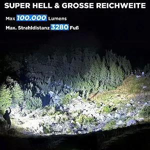 Купить Светодиодный фонарик аккумуляторный ZEUSFIRE 100 000 люмен - Фото 1 Светодиодный фонарик аккумуляторный ZEUSFIRE 100 000 люмен - Фото 1