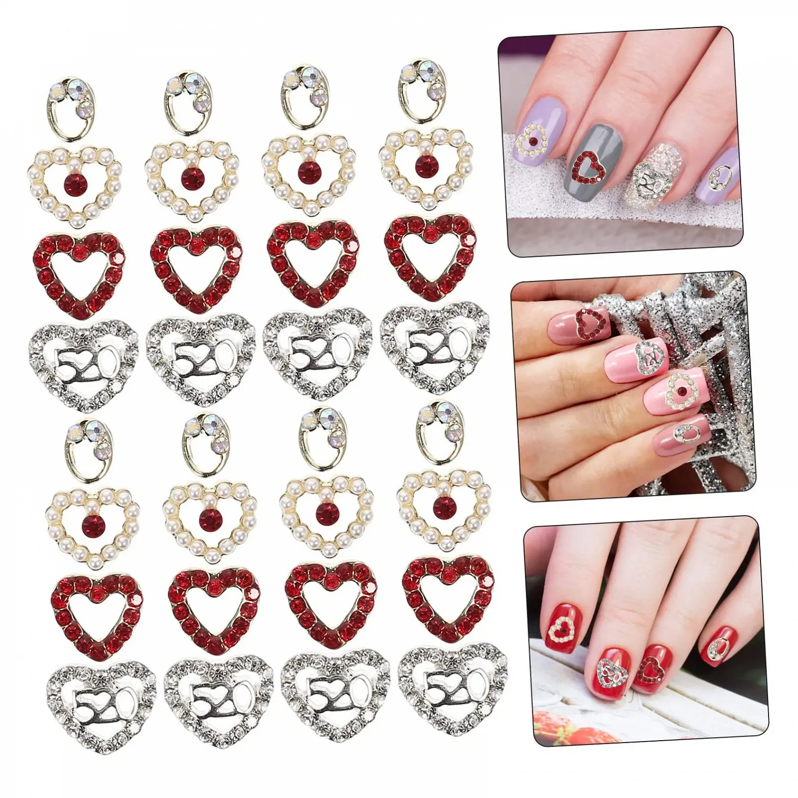 Прикраса для нігтів Серце Housoutil, фото №4