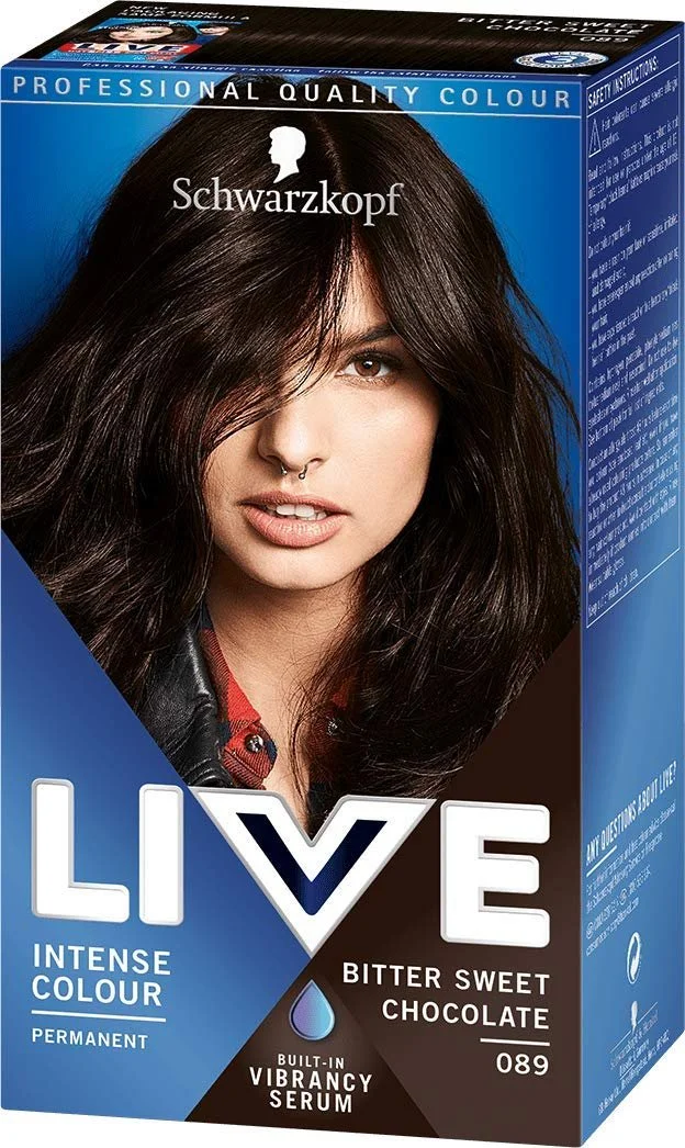 Краска для волос Schwarzkopf Live Intensive Colour Bittersweet Chocolate 89, 2 шт, фото №2 Краска для волос Schwarzkopf Live Intensive Colour Bittersweet Chocolate 89, 2 шт, фото №2