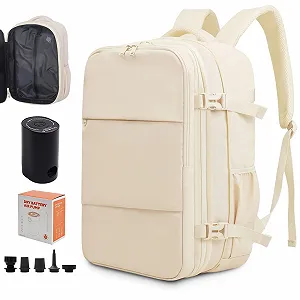 Рюкзак для ноутбука KINGSLONG Vacuum Travel 17.3 дюйма 33 л водонепроницаемый с насосом Чорный - Фото 1