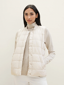 Безрукавка Lightweight Weste 1039268-27609 Tom Tailor Білий M synthetic.ua - Фото 1