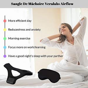 Ремінець на підборіддя Veralabs Airflow для сну проти хропіння, регульований для чоловіків та жінок (1 шт.) synthetic.ua - Фото 1