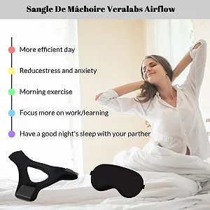 Ремешок на подбородок Veralabs Airflow для сна против храпа, регулируемый для мужчин и женщин (1 шт.) synthetic.ua - Фото 1