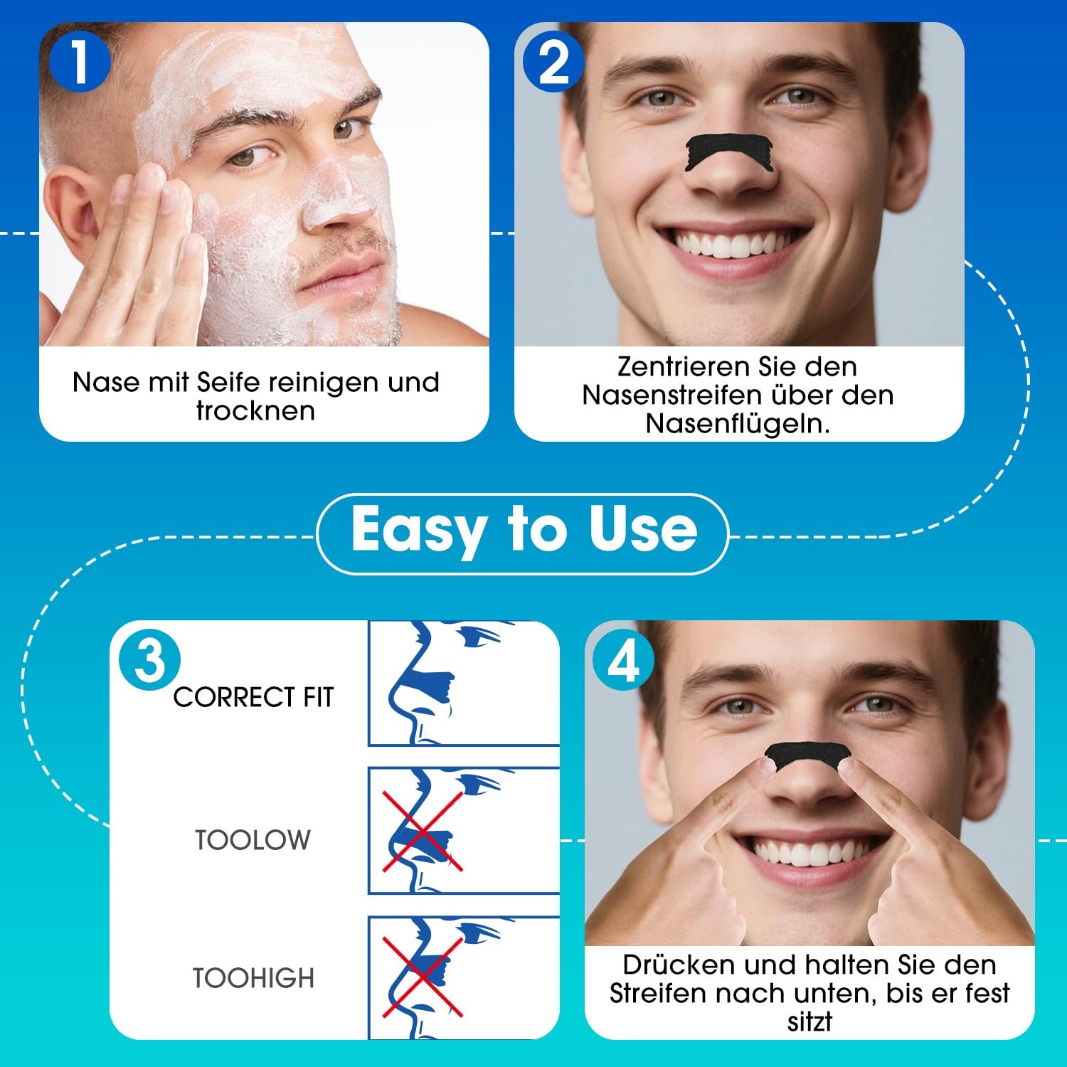 Носові пластирі MYMULIKE 60 шт. для полегшення дихання, проти хропіння та закладеності носа, фото №8