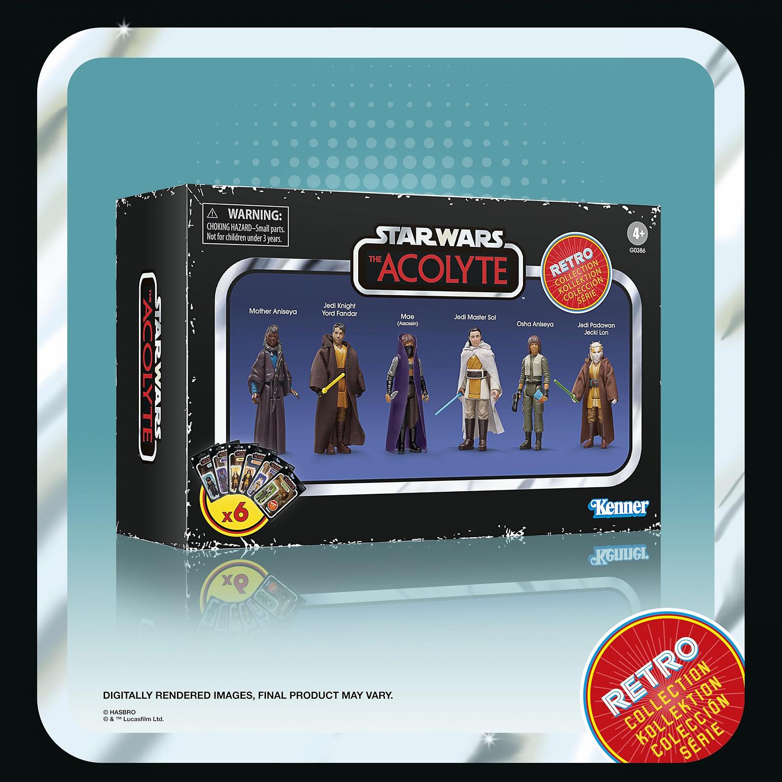 Фігурки Star Wars Retro Collection The Acolyte Multipack, 6 шт, масштаб 9,5 см, фото №28