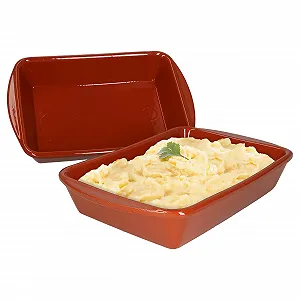 Форма для запікання MamboCat Набір з 2 шт Глиняна 1 л 28.5 x 19 x 5.5 см Прямокутна Глазурована - Фото 1