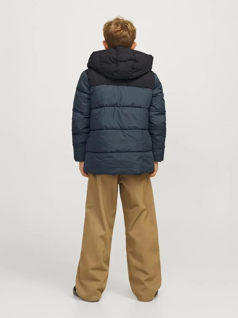 Куртка пухова з капюшоном для хлопчиків JACK&JONES JUNIOR Jjmoon Hood Puffer Mni, фото №2 Куртка пухова з капюшоном для хлопчиків JACK&JONES JUNIOR Jjmoon Hood Puffer Mni, фото №2