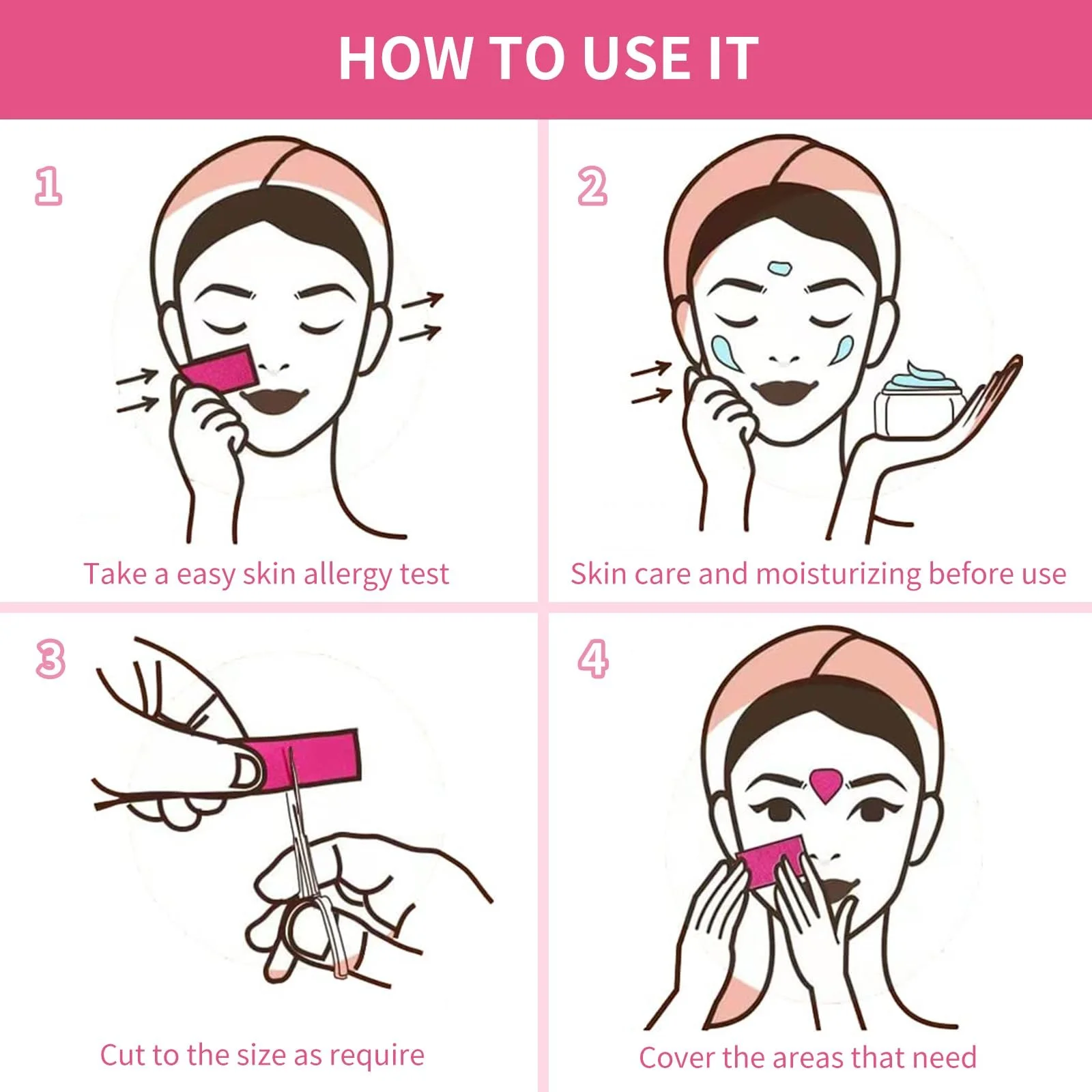 Стрічка для підтяжки обличчя THETAG, 2 шт., 2,5 см x 5 м, фото №4