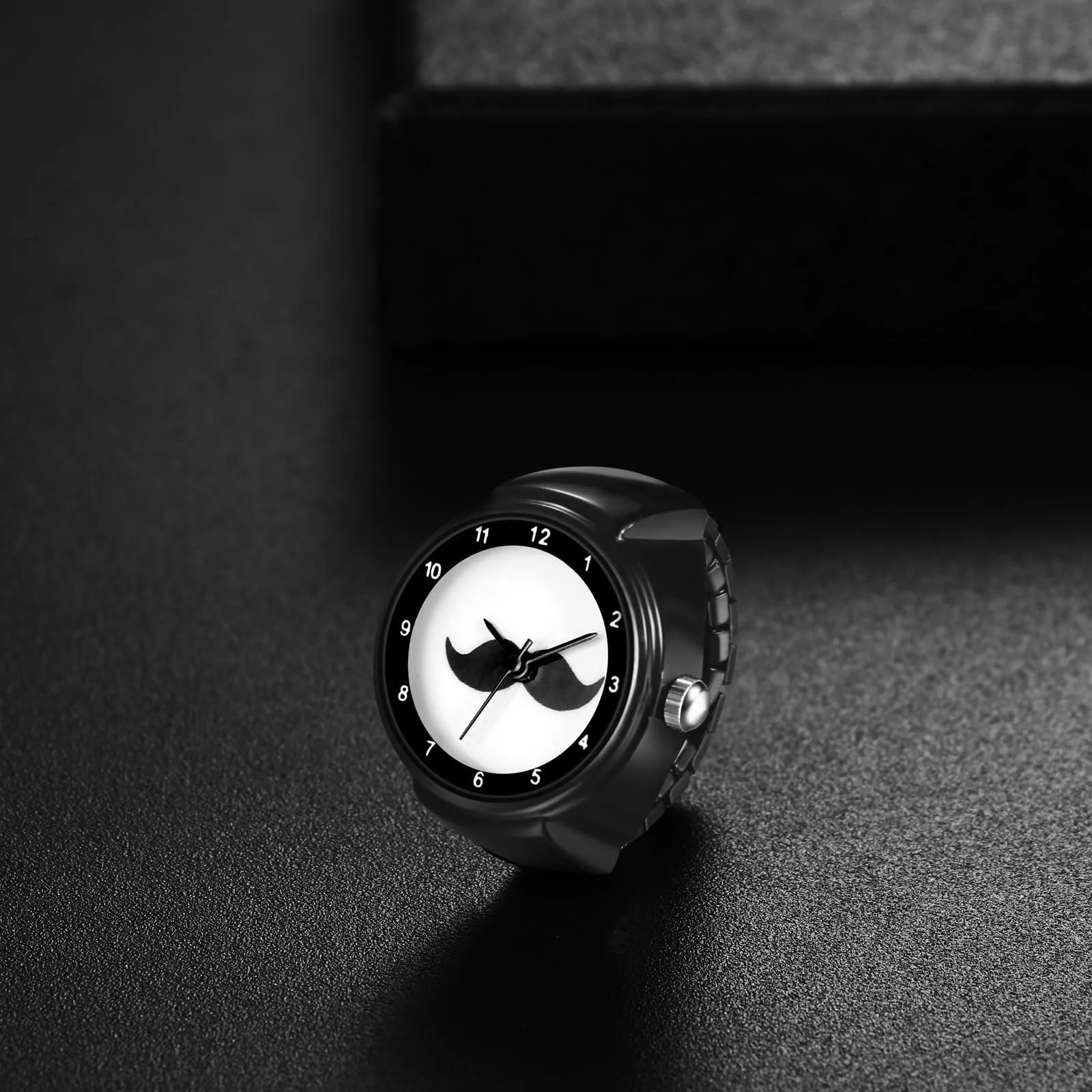 Кільце-годинник Avaner Унісекс: Еластичний з нержавіючої сталі, круглий корпус, регульований, сріблястий, фото №2