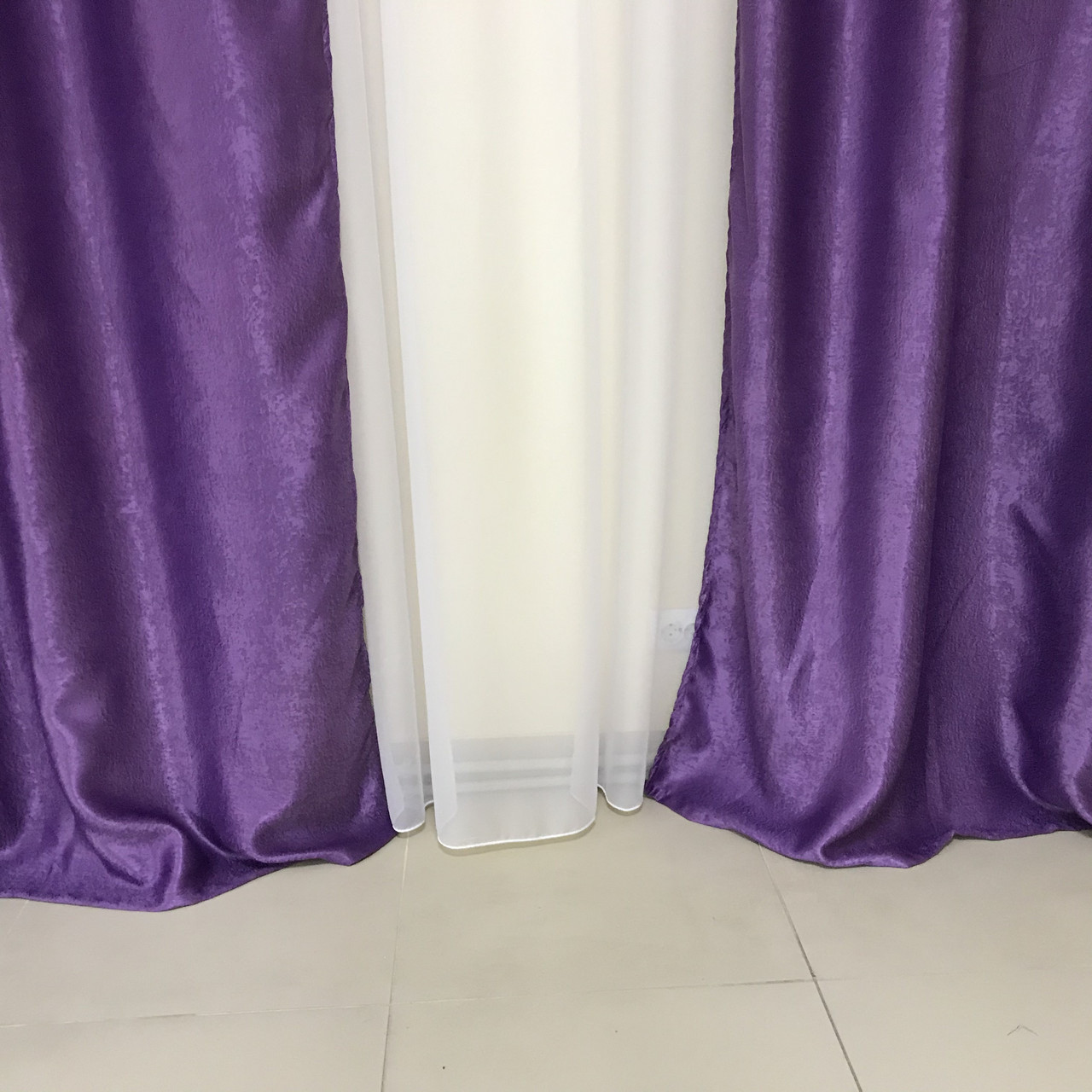 Шторы в детскую для девочки двухсторонние Блэкаут софт 150x270 cm (2 шт) ALBO Фиолетовые (SH-250-12), фото №7