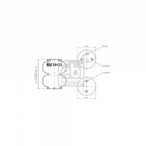 Пневморесора (балон) FEBI BILSTEIN 39420 для SAF SCHMITZ CARGOBULL synthetic.ua - Фото 1