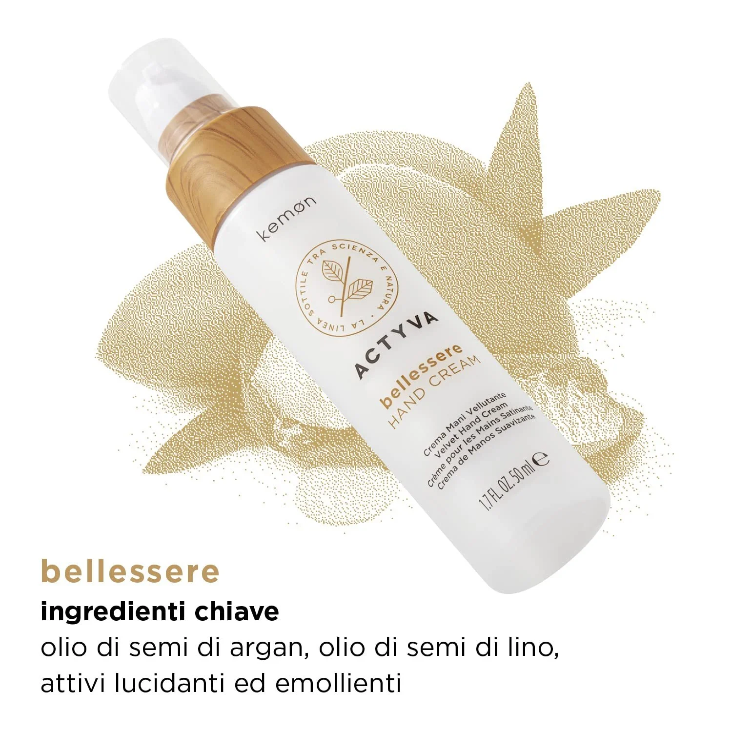 Крем для рук Kemon Actyva Bellessere Зволожуючий та омолоджуючий ефект - 50 мл, фото №5