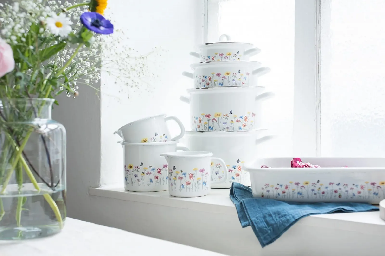 Эмалированная кастрюля Riess Country Special Edition Flora 0131-070 22 см 3,0 л Индукционная, фото №3