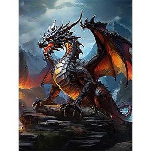 Пазл Black Dragon Angry Dragon 1500 элементов Деревянный 87 x 57 см - Фото 1