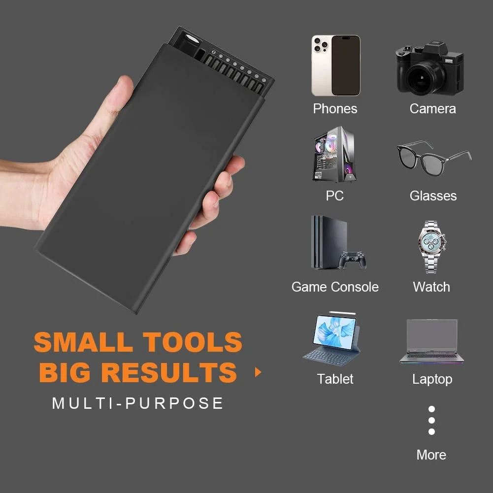 Набір викруток акумуляторних Ainiv Mini 72 в 1 Прецизійні 5 швидкостей Магнітні, фото №5