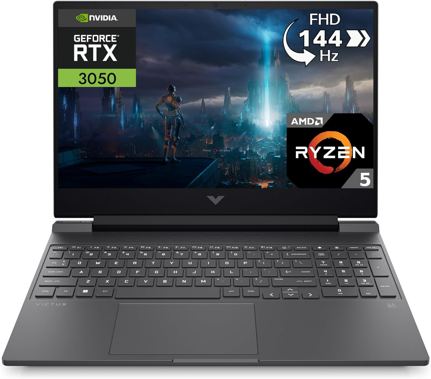 Ноутбук 15.6" HP Victus 15 Gaming AMD Ryzen 5 5600H RAM 16GB SSD 512GB GeForce RTX 3050 Ti Win11 (UKR), фото №1