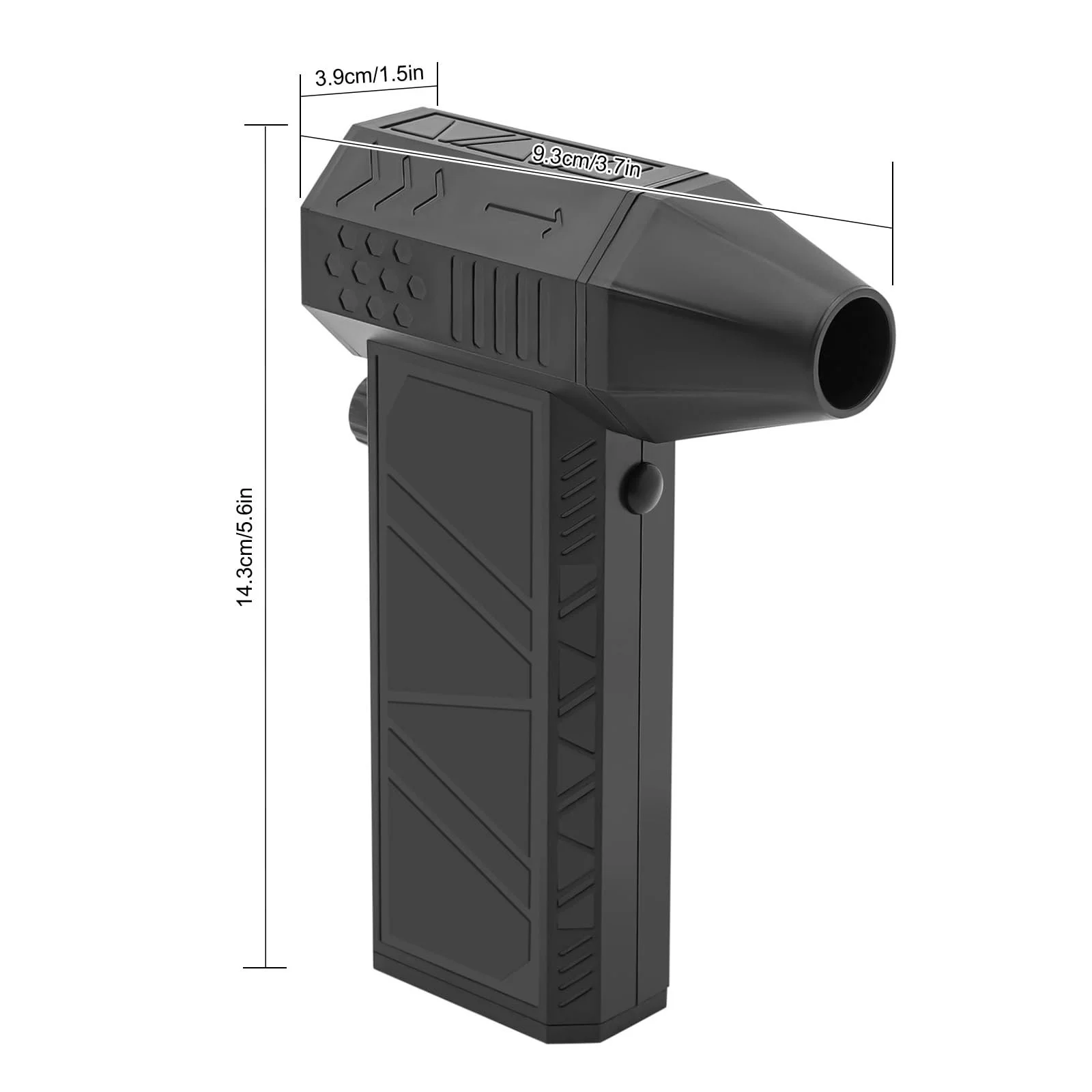 Електричний повітродувка  230 Вт 130000 RPM 52 м/с Безщітковий мотор Чорний, фото №6