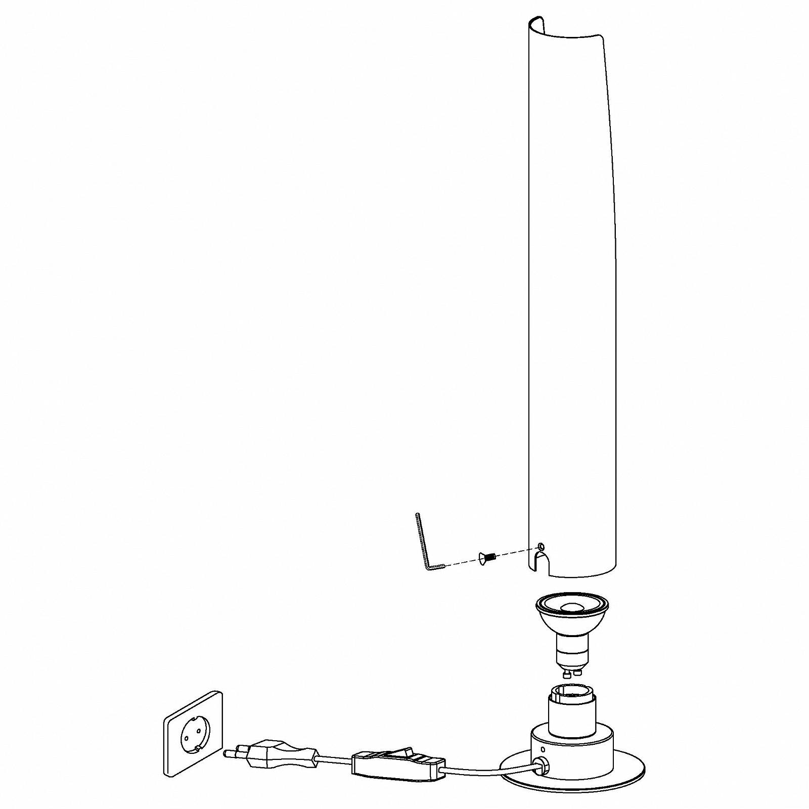 Настільна лампа EGLO Barbotto 1-Bulb Steel Bar GU10 Біла/Срібляста, фото №4