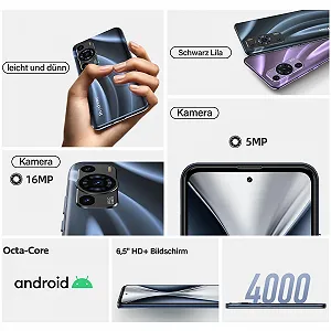 Смартфон H2 2024 Octa-Core 2 ГБ + 16 ГБ 6.5 дюйма HD+ 16 Мп + 5 Мп 4G Dual SIM Black (Без контракта) synthetic.ua - Фото 1