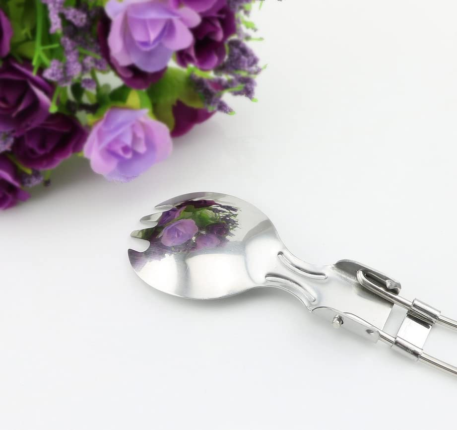 Вилка Stainless Steel Складная Портативная Серебристый, фото №7