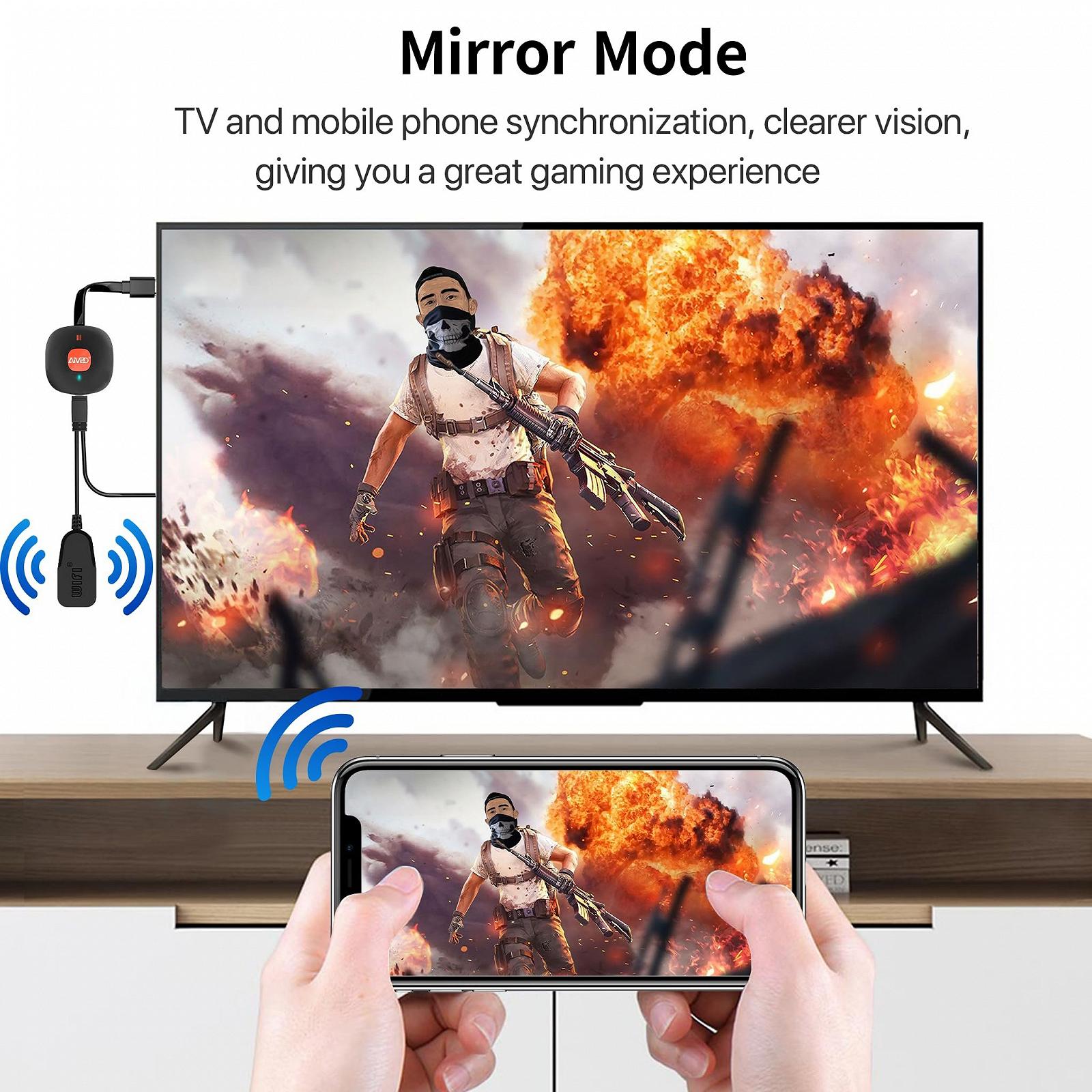 HDMI донгл AT-Mizhi Wireless 4K HDR, приймач бездротового дисплея, підтримка Miracast / DLNA / Airplay для Android / iOS / Windows / Mac OS / монітор / проєктор, фото №4