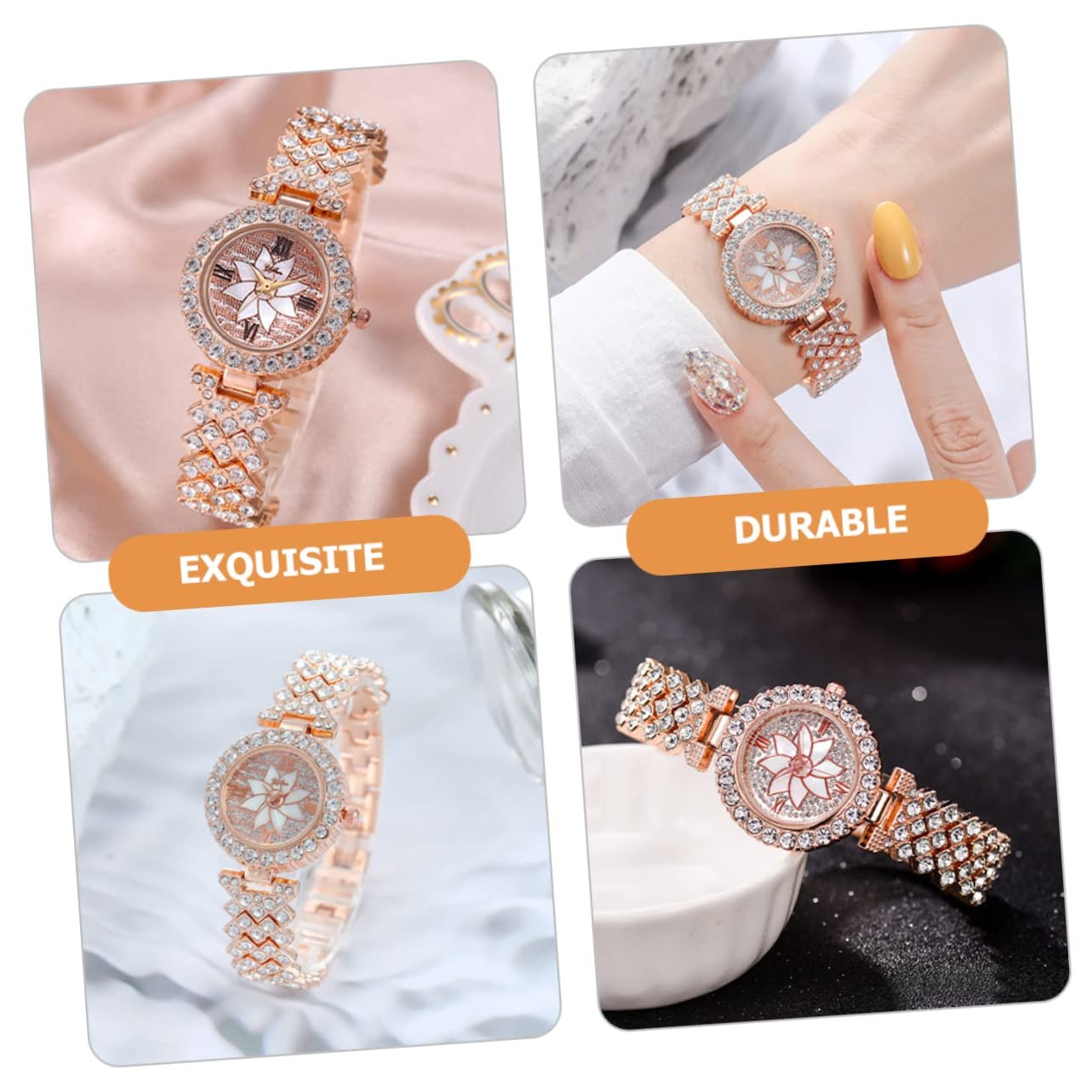 Жіночий наручний годинник Healvian з дизайном зі стразами, кварцовий, фото №7 Жіночий наручний годинник Healvian з дизайном зі стразами, кварцовий, фото №7