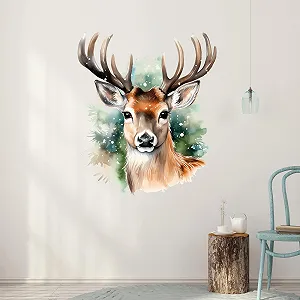 Наклейка на стіну GRAZDesign Christmas Deer 67 x 57 см synthetic.ua - Фото 1