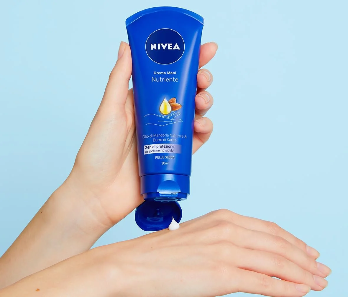 Крем для рук Nivea Зволожуючий з Мигдалевою Олією та Маслом Каріте для Сухої Шкіри Швидке Поглинання - 4 пляшки по 100 мл, фото №8
