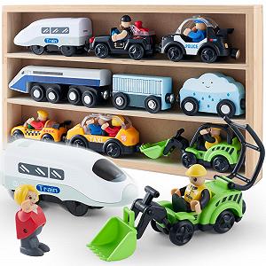 Игрушка поезд Atoylink деревянный магнитный - Фото 1