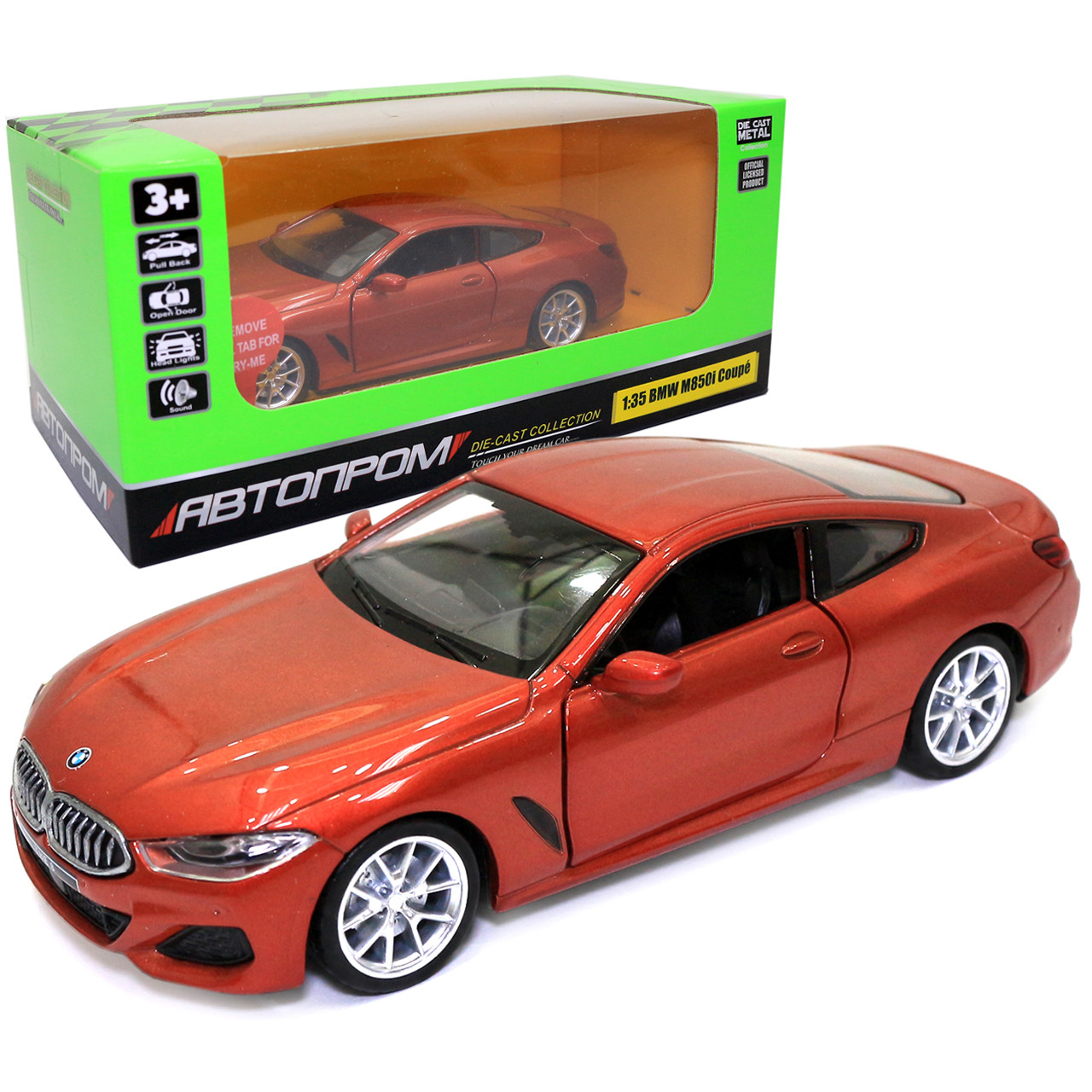 Игрушечная машинка металлическая BMW M850i Coupe Автопром БМВ Купе красный свет звук 14*3*6 см 68415, фото №1 Игрушечная машинка металлическая BMW M850i Coupe Автопром БМВ Купе красный свет звук 14*3*6 см 68415, фото №1