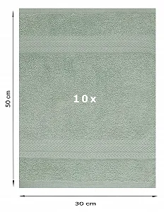 Набор полотенец для гостей Betz Premium 100% хлопок 10 шт. Hay green 30x50см synthetic.ua - Фото 1