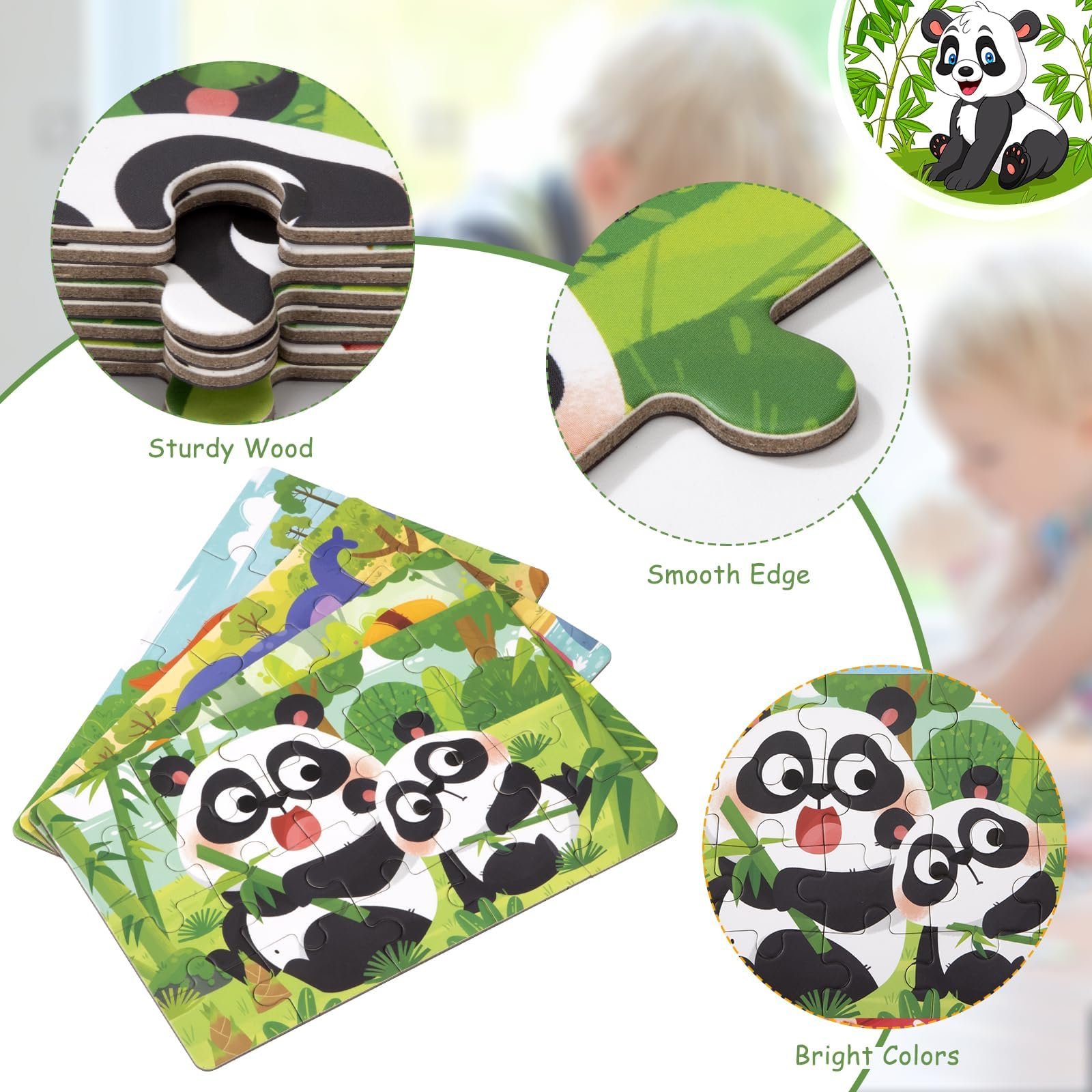 Магнитный пазл Animal Puzzle Book 69 элементов, фото №5